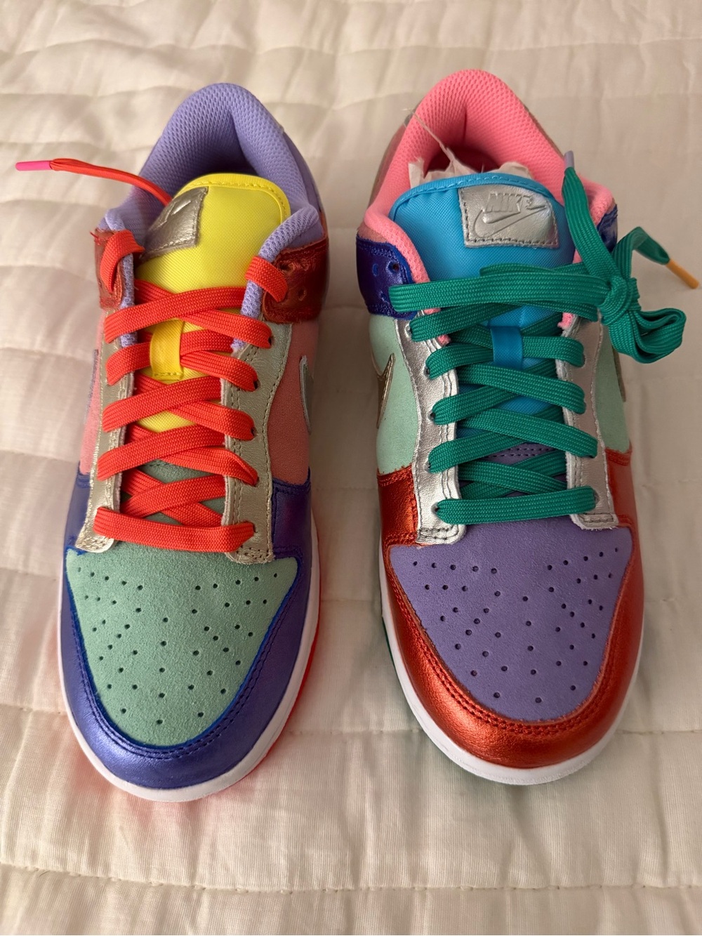 Women’s Multicolor Low-Top Sneakers - Bright Mixed Colors